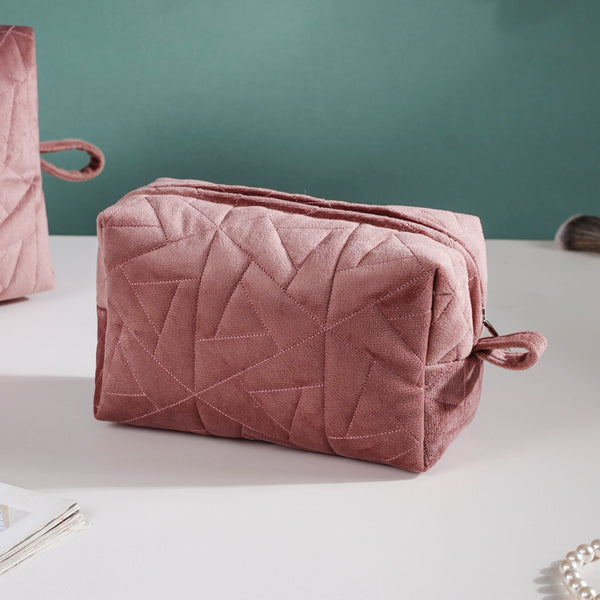 Shop Pink Cosmetic Bag Set Of 3 online in India Nestasia