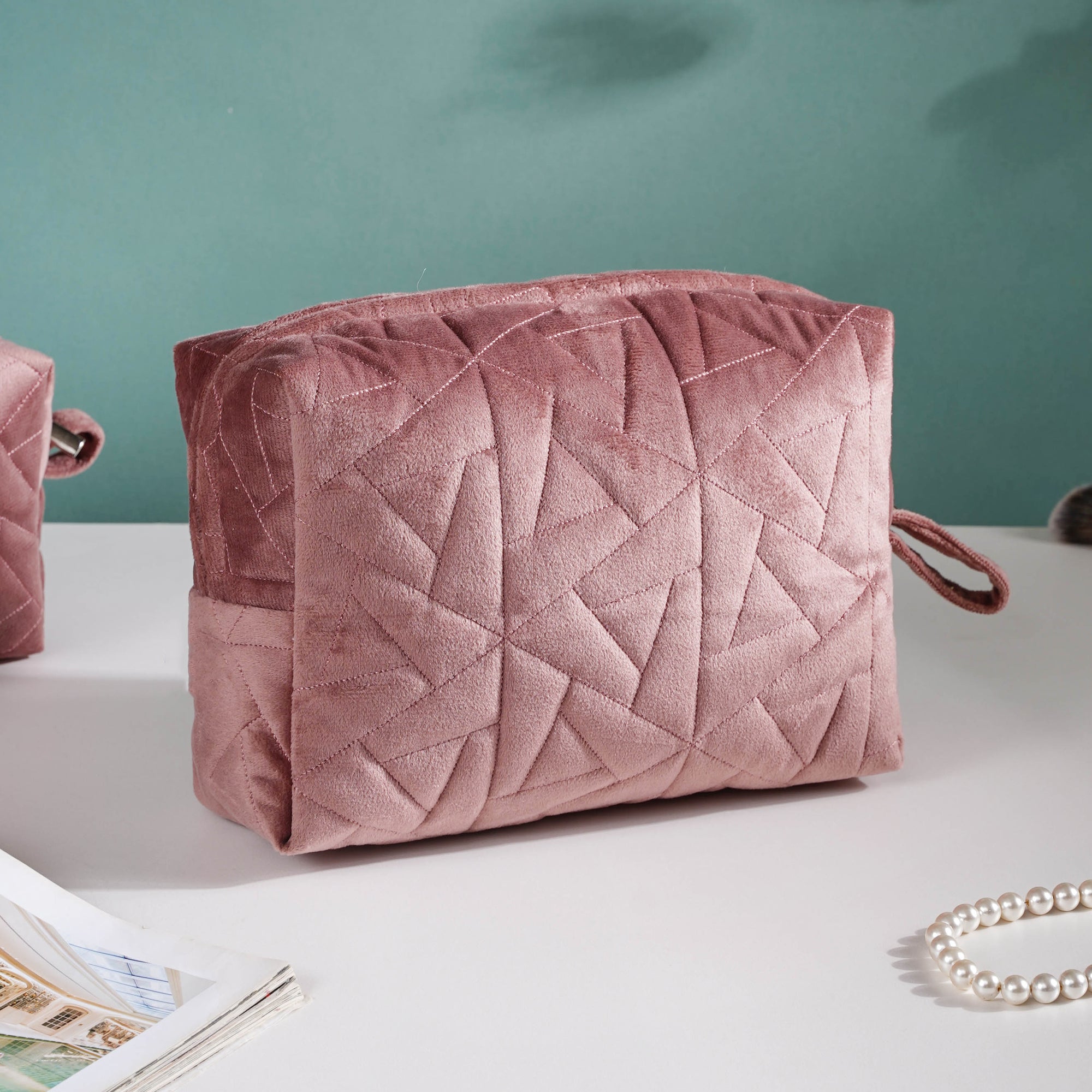 Velvet Cosmetic Bags Online Velvet Makeup Bag Set of Nestasia