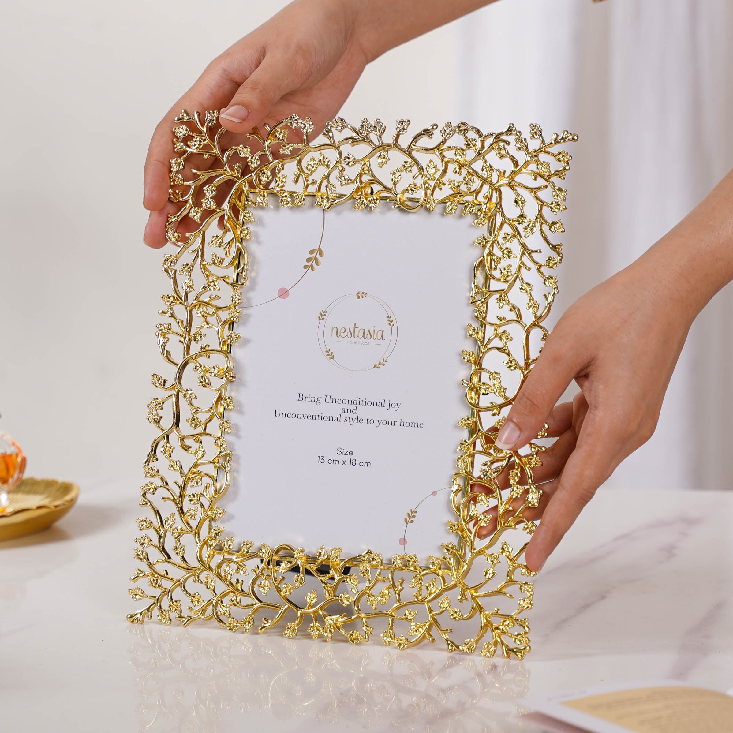 Buy Nestasia Golden Pearl Photo Frame Small Online