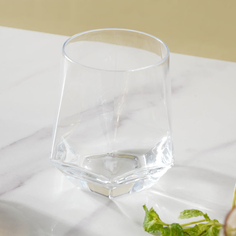 Hexagon Tumbler Glass Set of 2