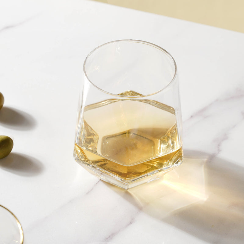 Hexagon Tumbler Glass Set of 2