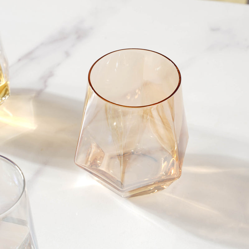 Hexagon Tumbler Glass Set of 2
