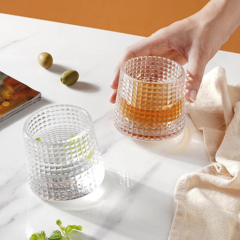 Contemporary Drinking Glass Set of 2