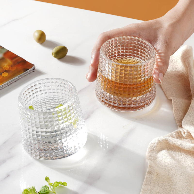 Contemporary Drinking Glass Set of 2