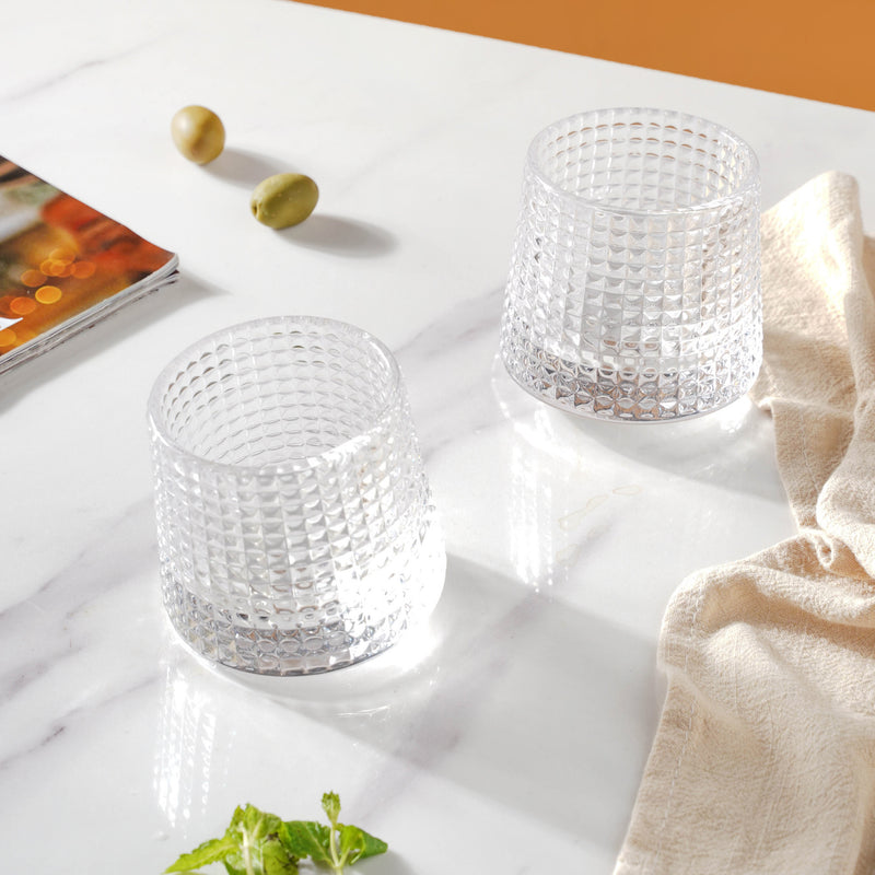 Contemporary Drinking Glass Set of 2