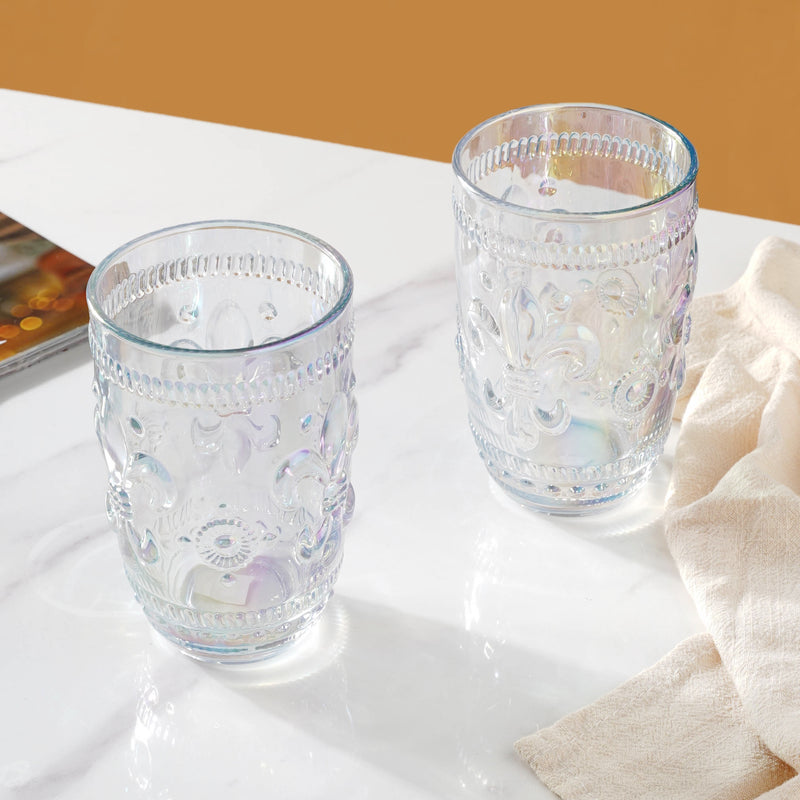 Colored Drinking Glass Set of 2