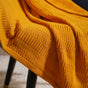 Mustard Chevron Knitted Throw