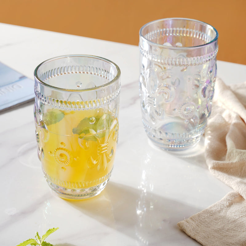 Colored Drinking Glass Set of 2