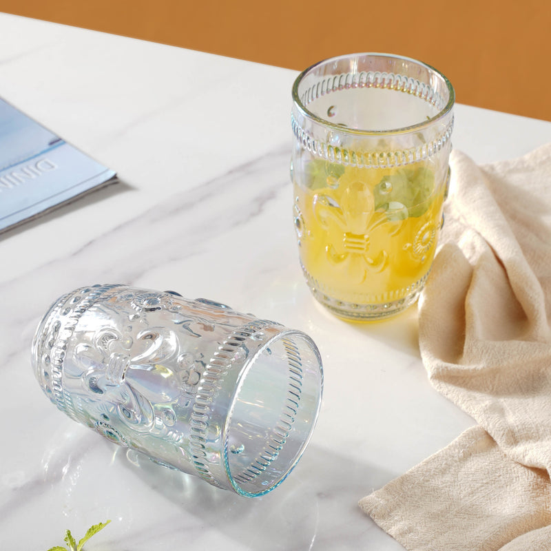 Colored Drinking Glass Set of 2