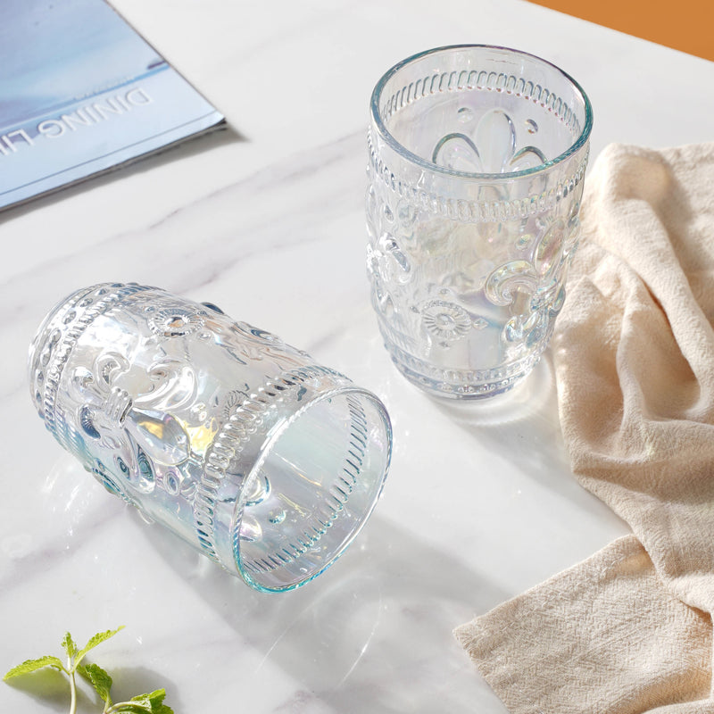 Colored Drinking Glass Set of 2