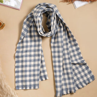 Large Chequered Blanket Scarf