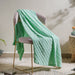 Mint Ribbed Knitted Throw