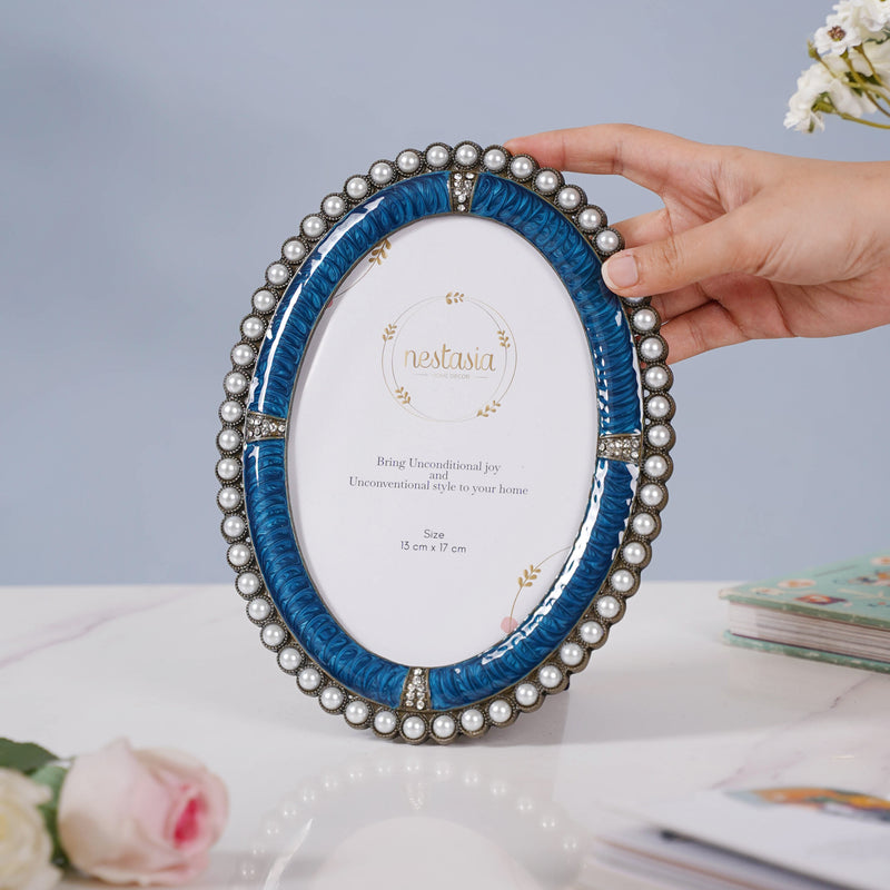 Blue Oval Photo Frame - Picture frames and photo frames online | Home decoration items