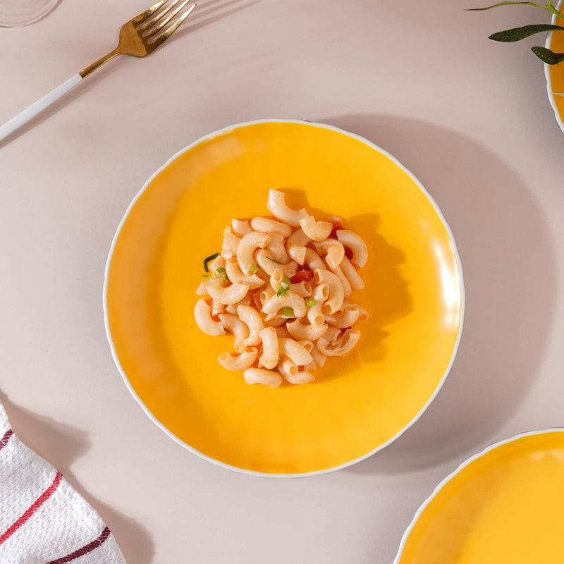 Chrome Dinner Plate Blue 9.5 Inch Set Of 2 - Serving plate, rice plate, ceramic dinner plates| Plates for dining table & home decor