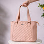 Canvas Quilted Handbag Pink
