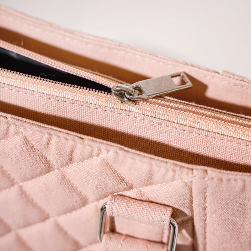 Canvas Quilted Handbag Pink