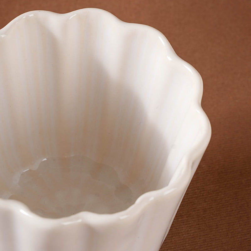 Ocean Side Bowl White 200 ml - Bowl,ceramic bowl, snack bowls, curry bowl, popcorn bowls | Bowls for dining table & home decor