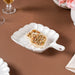 Ocean Square Plate with Handle White - Ceramic platter, serving platter, fruit platter | Plates for dining table & home decor