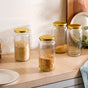 Glass Mason Jar With Gold Lid Set Of 4 950ml - Jar