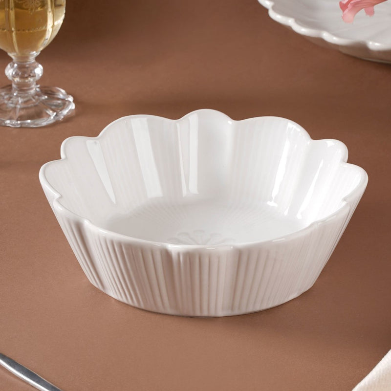 Ocean Scallop Bowl Medium 550 ml - Bowl,ceramic bowl, snack bowls, curry bowl, popcorn bowls | Bowls for dining table & home decor