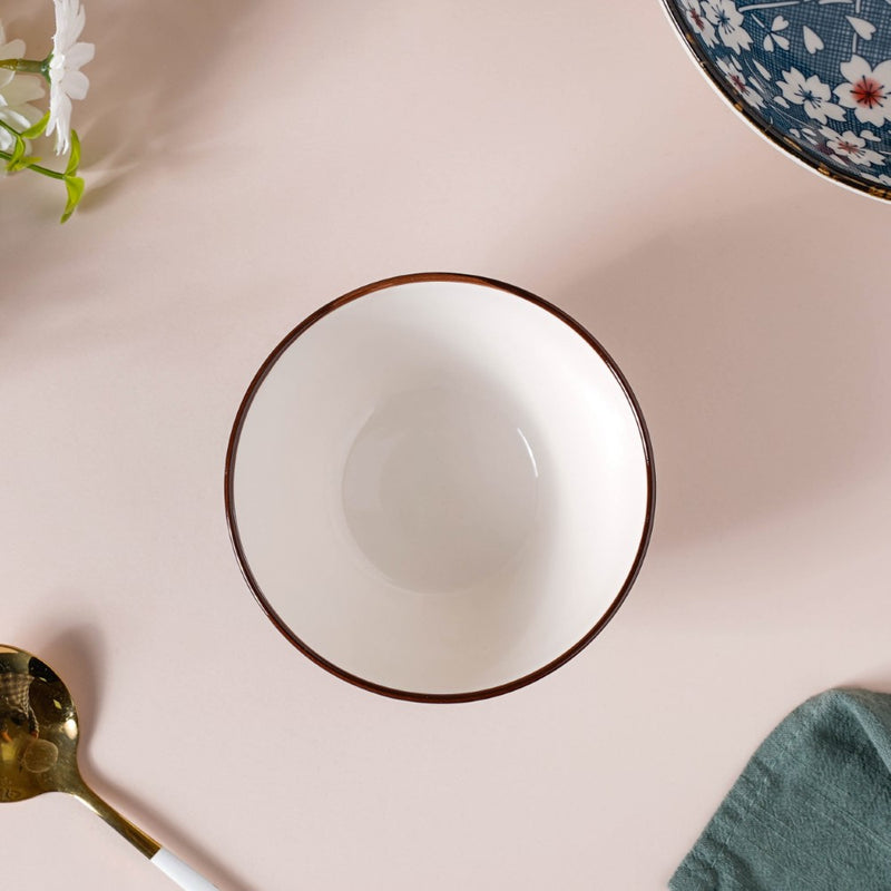 Nimono Ceramic Soup Bowl 4.5 Inch 300 ml - Bowl,ceramic bowl, snack bowls, curry bowl, popcorn bowls | Bowls for dining table & home decor