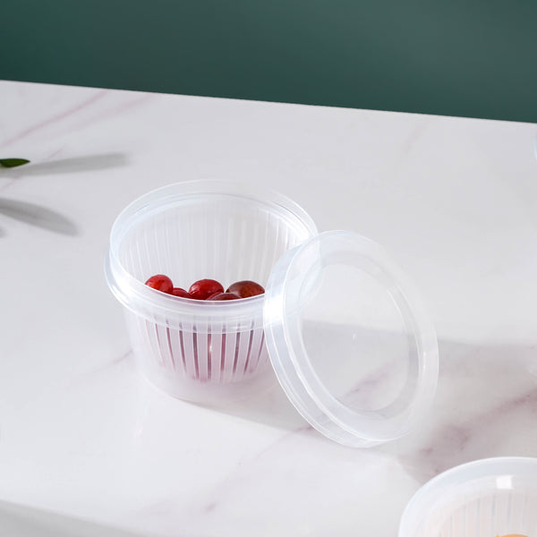 Food Storage Box With Strainer Set Of 5