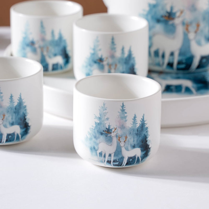 White Teapot Set - Tea cup set, tea set, teapot set | Tea set for Dining Table & Home Decor