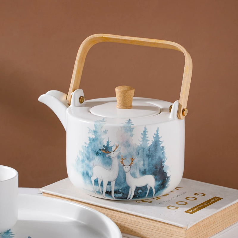 White Teapot Set - Tea cup set, tea set, teapot set | Tea set for Dining Table & Home Decor