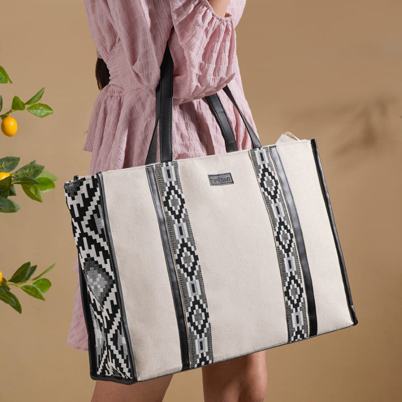Nahua Canvas Magazine Tote Bag Set Of 2