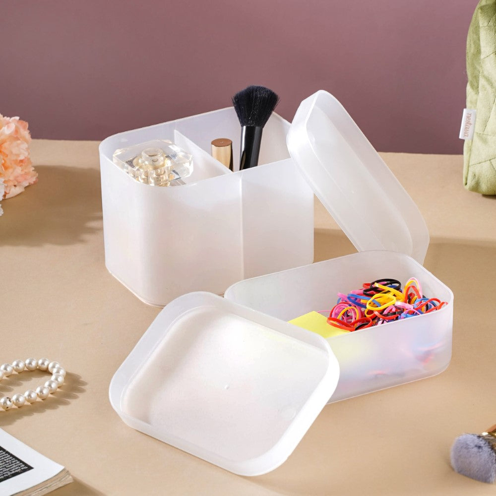 Stackable Desk Organizer Box Set Of 2