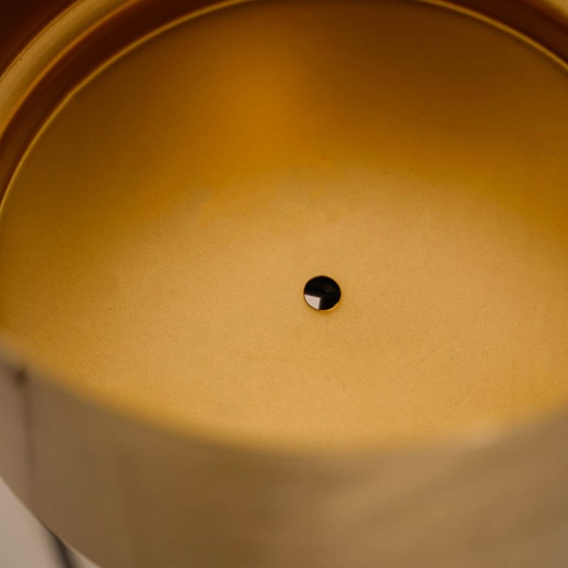 Luxe Metal Floor Planter With Stand Gold Set Of 2