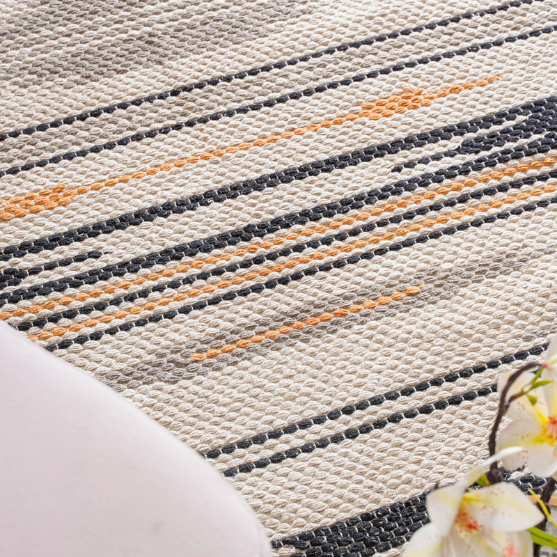 Boho Natural Cotton Living Room Rug
