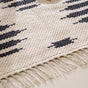 Handwoven Area Rug Black And White