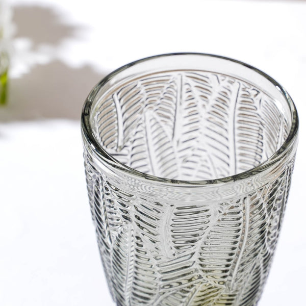 Vintage Engraved Wine Glass Grey Set of 6 300 ml