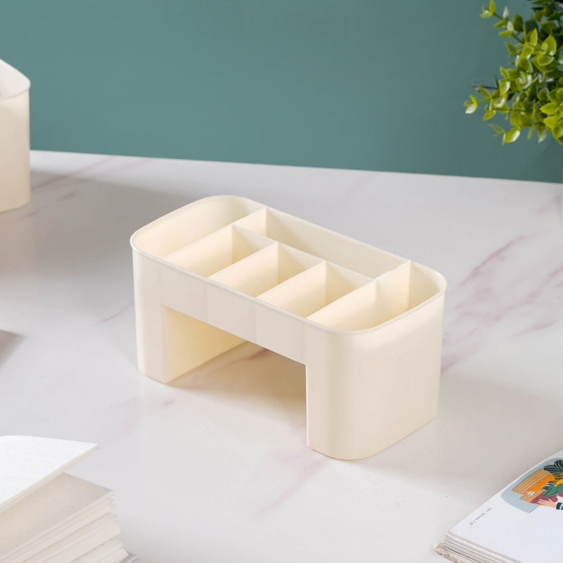 Makeup Organizer With Drawer Beige