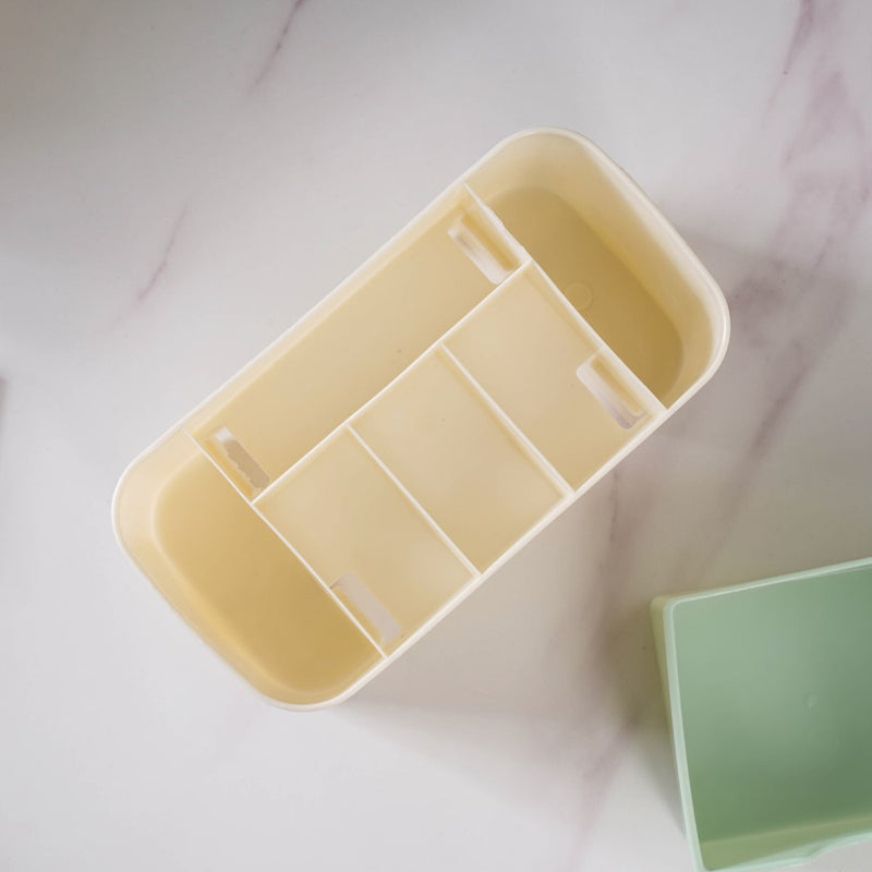 Makeup Organizer With Drawer Beige