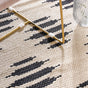 Handwoven Area Rug Black And White