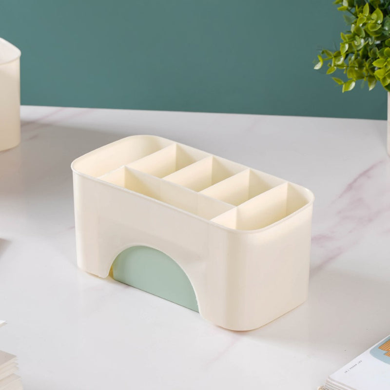 Makeup Organizer With Drawer Beige