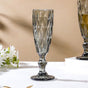 Crystal Textured Champagne Glass Grey Set Of 6 150 ml