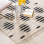 Handwoven Area Rug Black And White