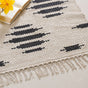 Handwoven Area Rug Black And White