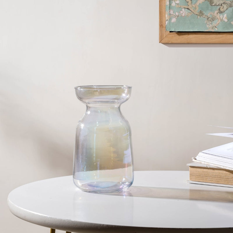 Contemporary Glass Flower Vase Transparent - Glass flower vase for home decor, office and gifting | Home decoration items