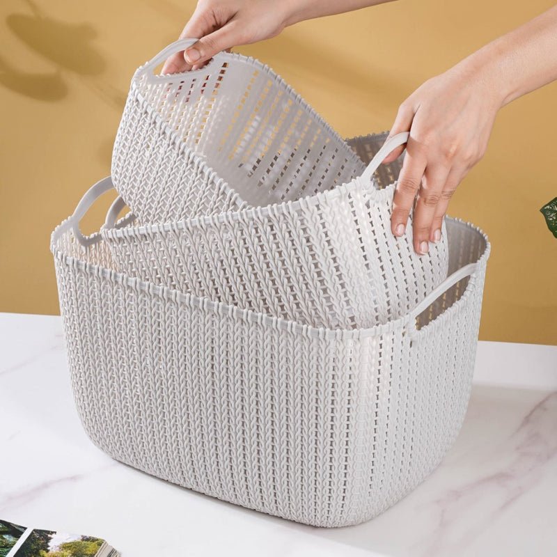 Multipurpose Storage Basket Grey Set Of 3 - Basket | Organizer | Kitchen basket | Storage basket