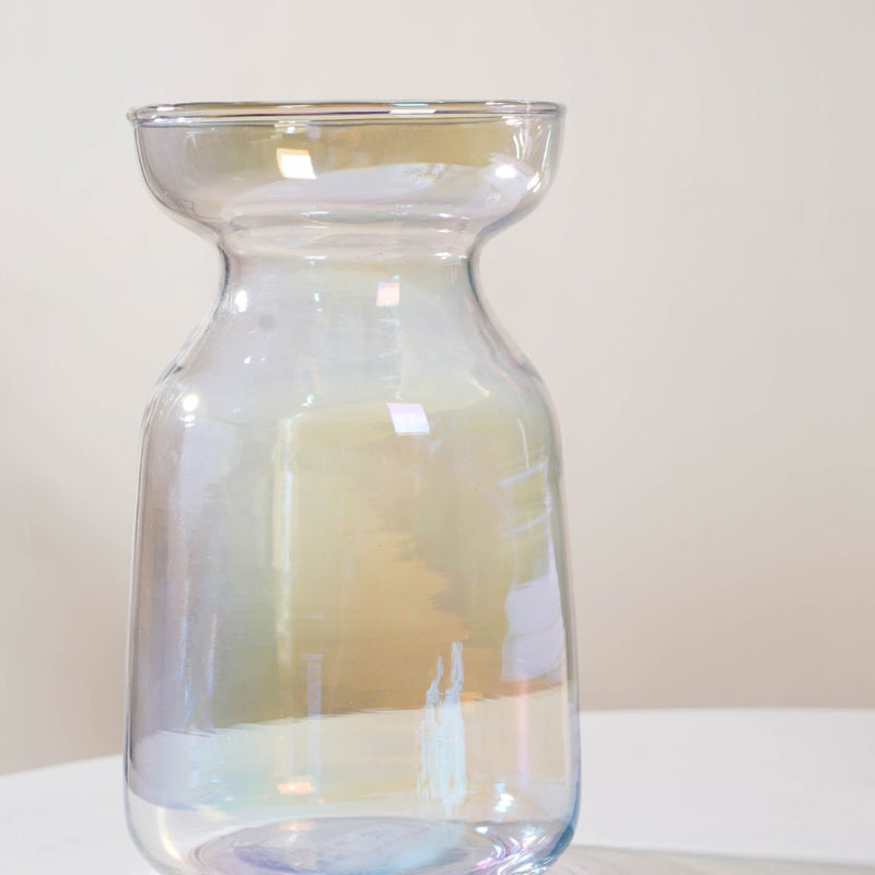 Contemporary Glass Flower Vase Transparent - Glass flower vase for home decor, office and gifting | Home decoration items