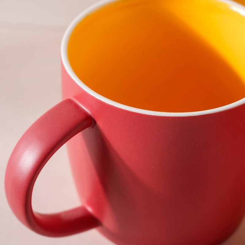 Chrome 5 Piece Red Snack Set For 1