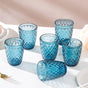 Water Glass Blue Set Of 6 250 ml