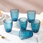 Water Glass Blue Set Of 6 250 ml