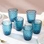 Water Glass Blue Set Of 6 250 ml