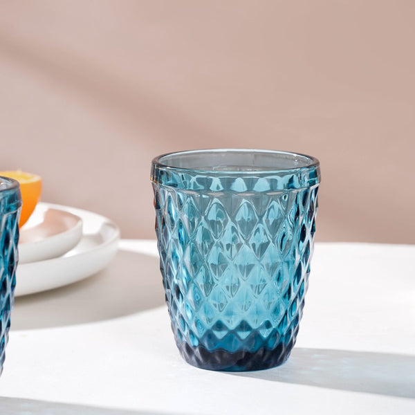 Water Glass Blue Set Of 6 250 ml