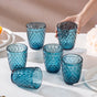 Water Glass Blue Set Of 6 250 ml